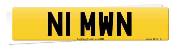 Registration number N1 MWN